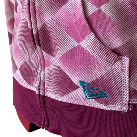 ROXY - Pink / Aqua - Long Sleeve Full Zip Hoody - XL (fit Med adult) - Picture 6 of 11